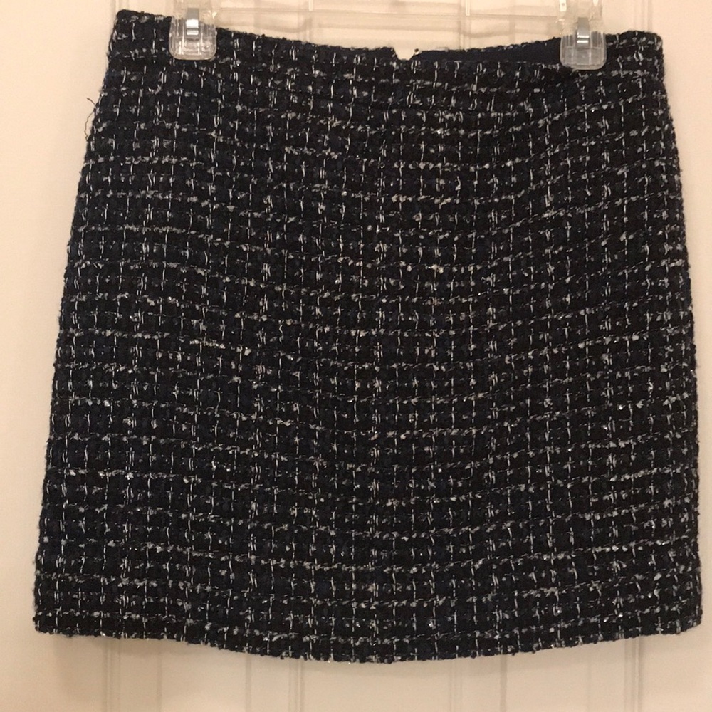 Blue, white and silver J Crew Skirt